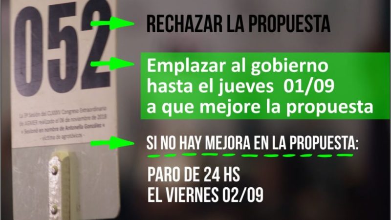 Agmer rechazó la oferta salarial y evalúa un paro docente para el viernes