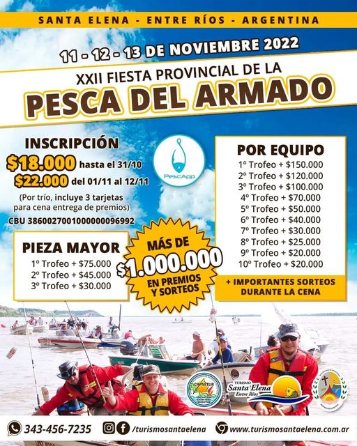 22º Fiesta Provincial de la Pesca del Armado en Santa Elena