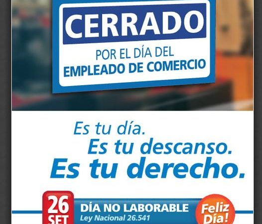 26 e septiembre “Dia del empleado de comercio”