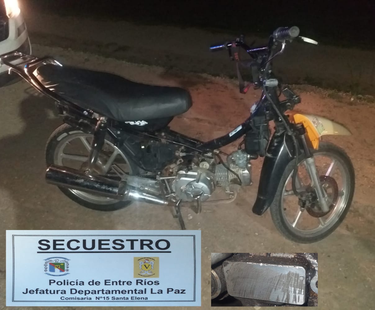 Santa Elena: Policía secuestra una moto por carecer de documentación y numeración suprimida