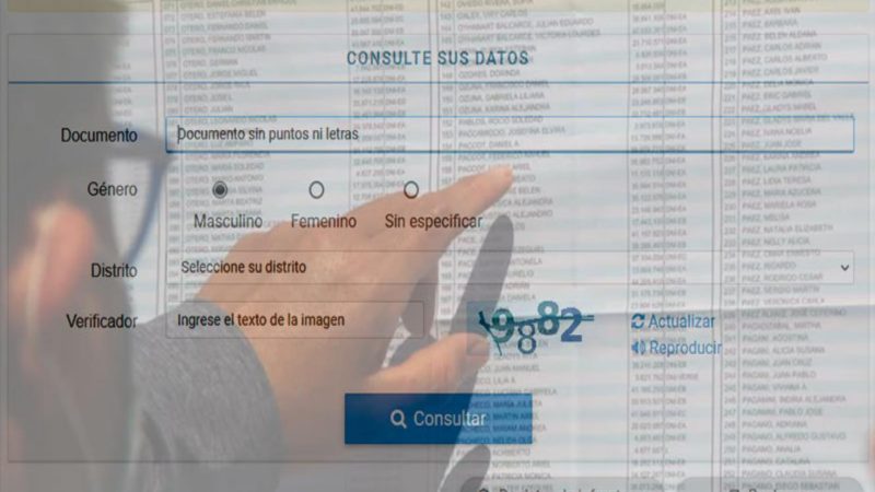 Elecciones 2023: dieron a conocer el padrón provisorio para actualizar datos