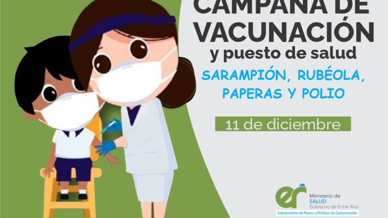 Se extendió hasta el 11 de diciembre la campaña de vacunación contra el  sarampión