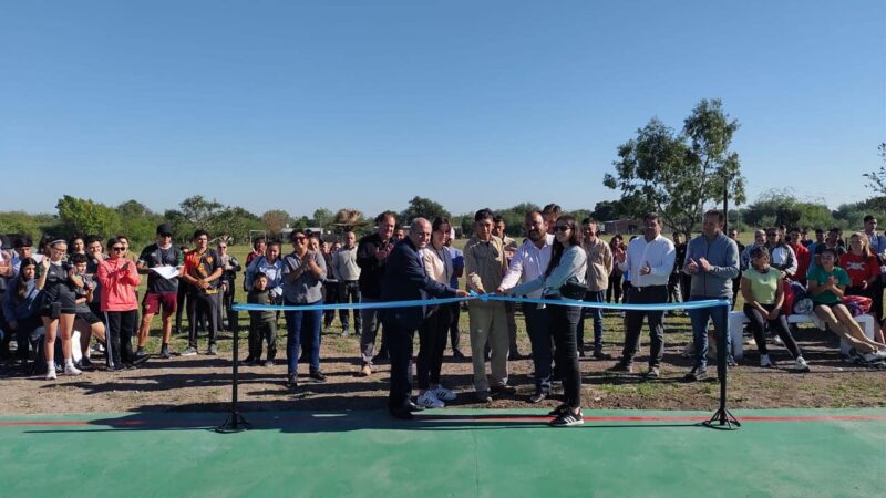 Rossi presidió la pre-inauguración del Playón Multideportivo de Santa Elena