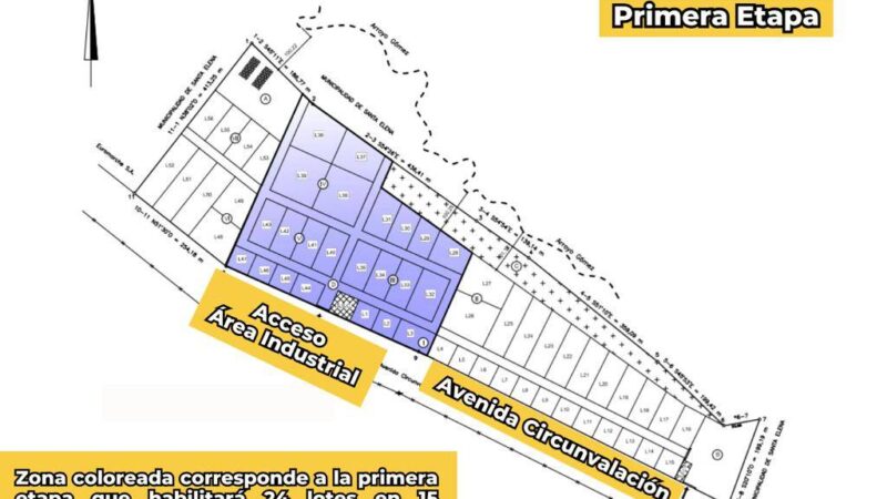 Santa Elena “En los próximos días se realizará el llamando a licitación para el comienzo de las obras de infraestructuras del Área Industrial”, dijo Rossi