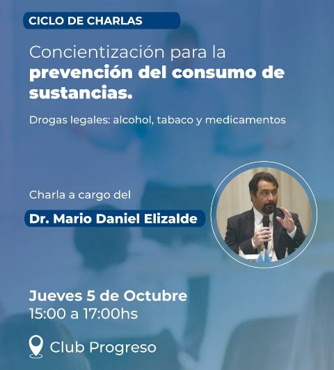 Ciclo de charlas:  Concientización para la prevención del consumo de sustancias.