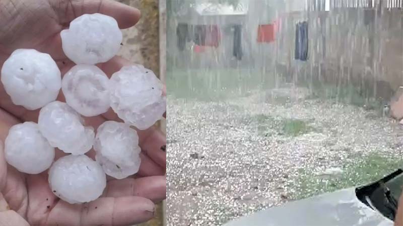 Importante caída de granizo en varias localidades de Santa Fe