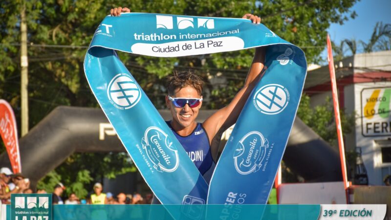 Flavio Morandini y Brenda Rosso ganaron la categoría mayor del Triatlón de La Paz