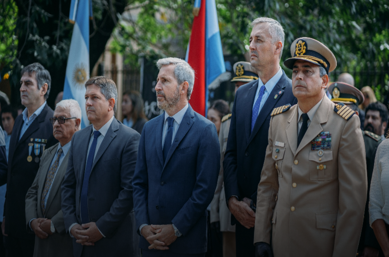 “El mejor homenaje es sostener el reclamo sobre nuestras islas”, dijo Frigerio