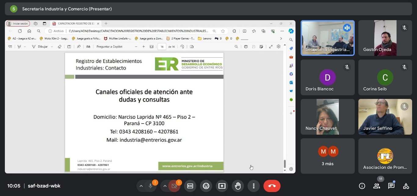 La Paz: Se realizó una capacitación sobre el Registro Industrial.