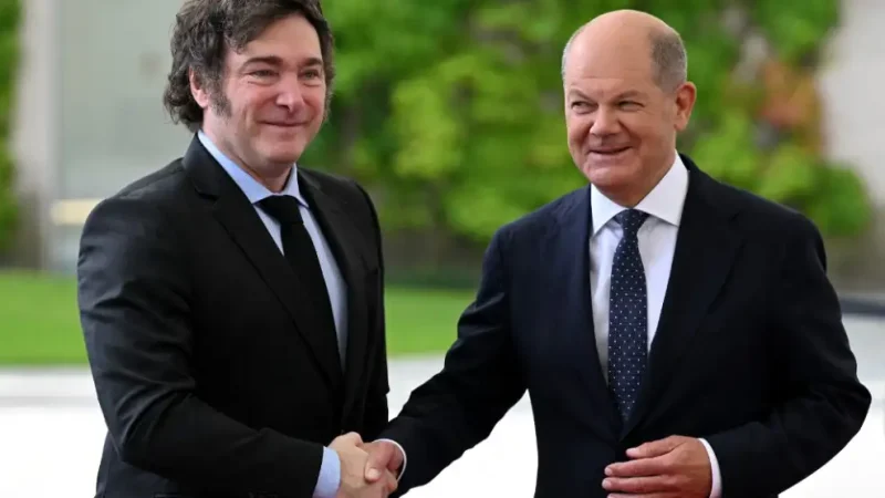 Milei se reunió con el canciller Olaf Scholz