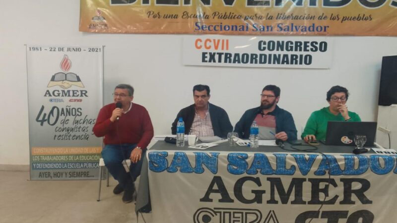El congreso de AGMER rechazó la propuesta salarial y definió cuatro jornadas de paro