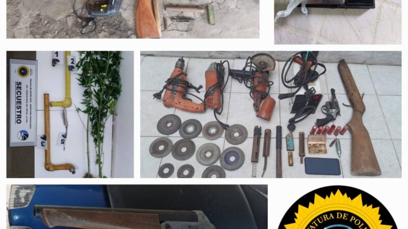 La Paz: Allanamientos por abusos de armas y desarticulación de banda dedicada a la fabricación de armas tumberas.