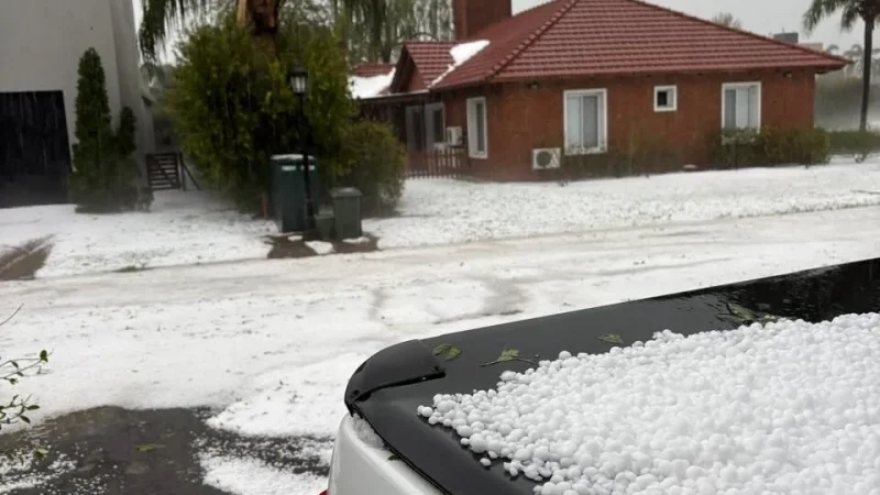 Fuerte temporal en Rosario y la región: intensas lluvias y granizo