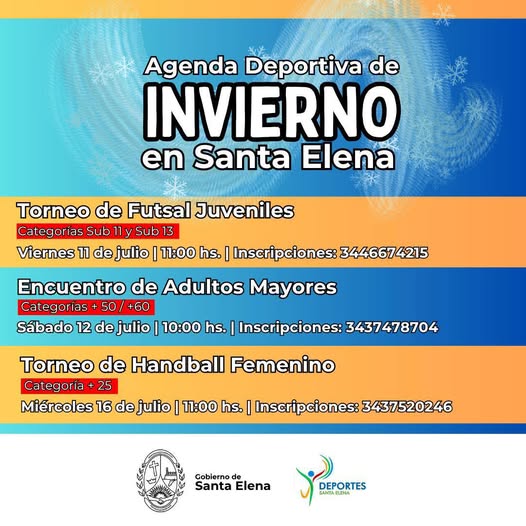 Santa Elena: Actividades deportivas programadas durante el receso invernal