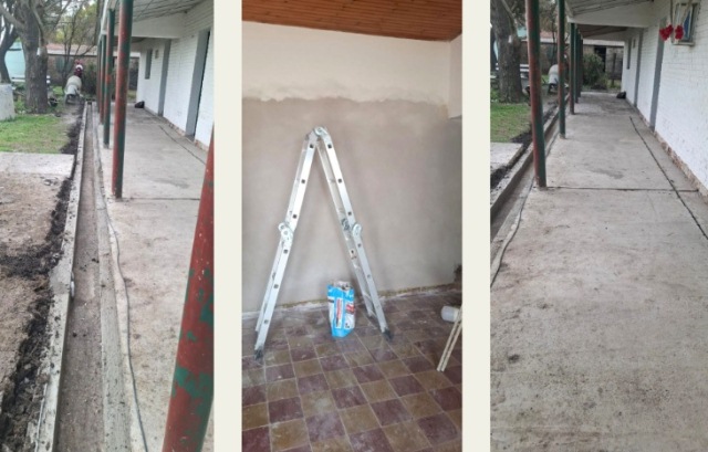 Se ejecutan mejoras en techos, piso y sistema de drenaje en la escuela Yapeyú, de Quebracho