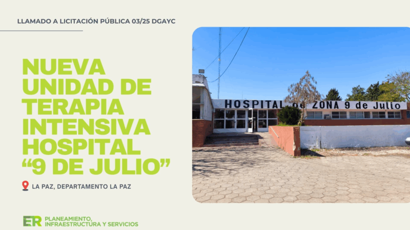 La provincia licitó la construcción de una Unidad de Terapia Intensiva para el hospital de La Paz