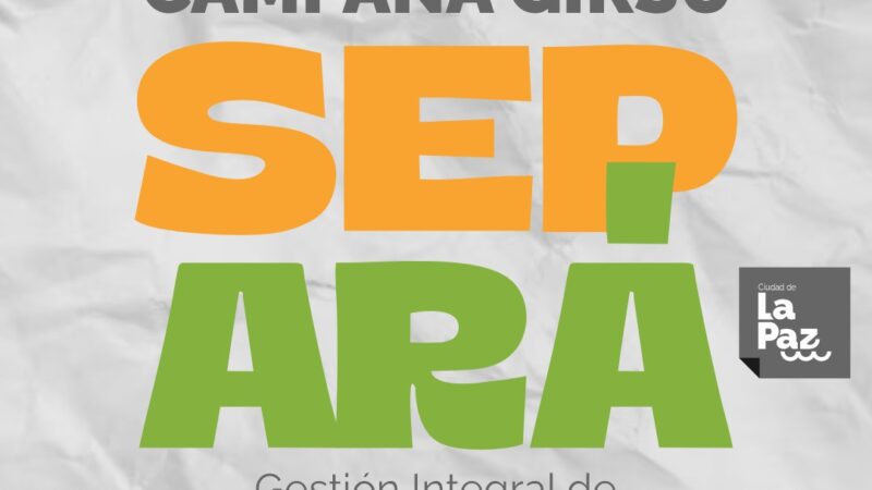 La Paz:  El Municipio dió a conocer información sobre la recolección diferenciada de basura
