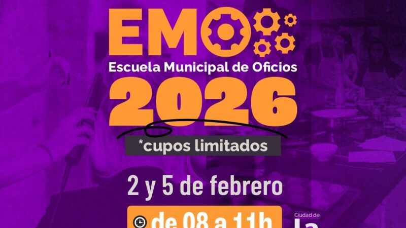 La Paz: Sumate a los cursos de la escuela municipal de oficios 2026