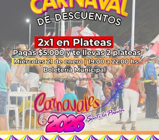 Lanzan desde hoy promociones con  descuentos en el Carnaval de Santa Elena