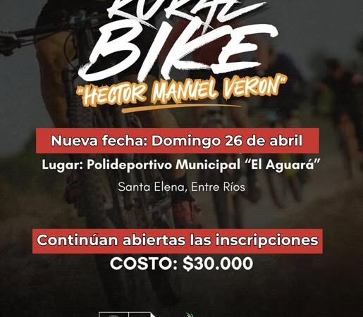 El domingo 26 de abril habrá Rural Bike en Santa Elena