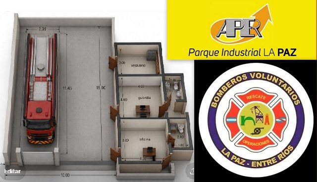 El Parque industrial La Paz contendrá el Cuartel de Bomberos de la Asociación de Bomberos voluntarios.