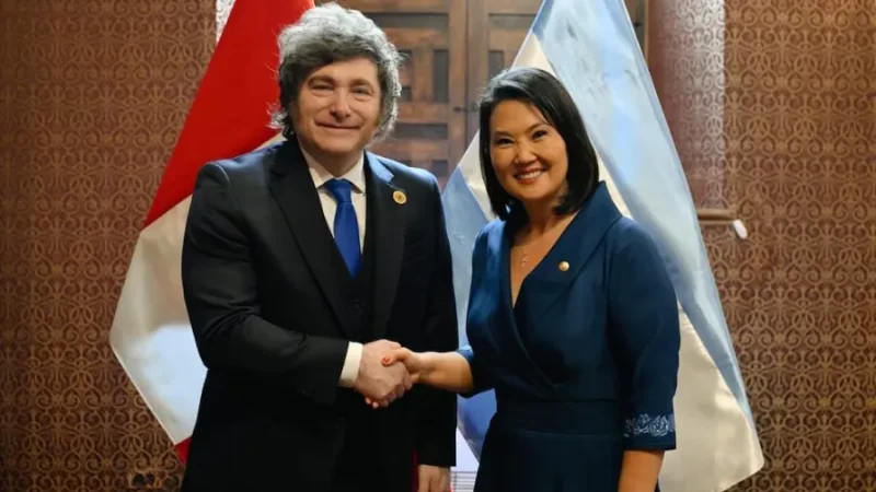 Milei se reunió con Keiko Fujimori en Perú y hablaron de fortalecer los vínculos económicos y la seguridad