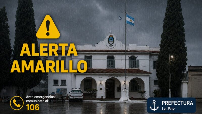 Prefectura La Paz informa sobre alerta amarillo por lluvias.