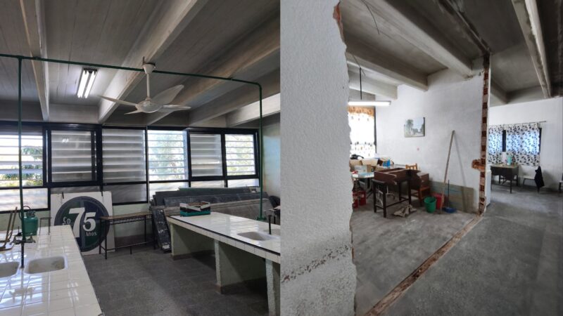 Avanza una obra para mejorar el suministro de agua y el sector de cocina en escuela de La Paz