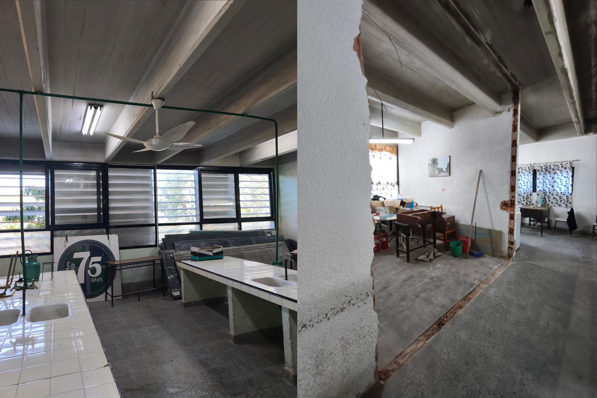 Avanza una obra para mejorar el suministro de agua y el sector de cocina en escuela de La Paz