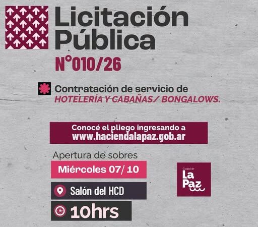 La Paz: El municipio licita alojamiento por $87,8 millones para final Juegos Nacionales Evita